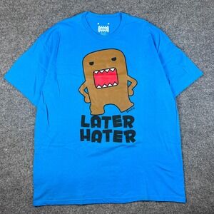 Vintage Domo Shirt Mens 2XL Blue Later Hater Y2K Cartoon Emo Mallcore